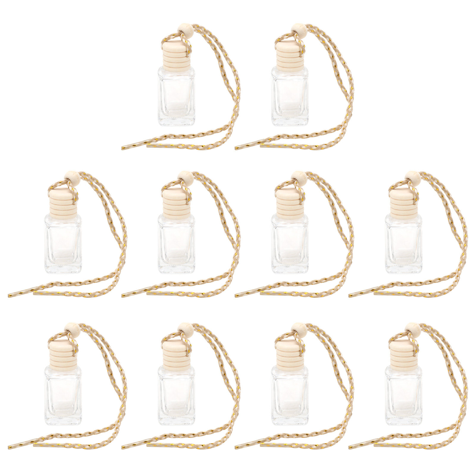 Unique Perfume Fragrance - 10Pcs Unique Shape Glass Perfume Bottle